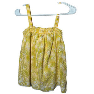 DREAM yellow and white babydoll top